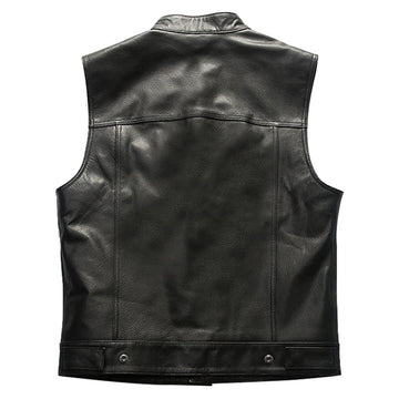 Men's Riding Cowhide Leather Vest